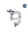 GLOBOSTAR® CLAMPS 51185 Stage Hook Γάντζος Αλουμινίου Ύψηλης Αντοχής για Κρέμαση, Στήριξη & Τοποθέτηση Προϊόντων Stage σε Τράσες Αδιάβροχο IP65 - Νίκελ Βούρτσας - Μ17 x Π12 x Υ3cm
